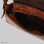 کیف زنانه چرم طبیعی مدل هلنا عسلی