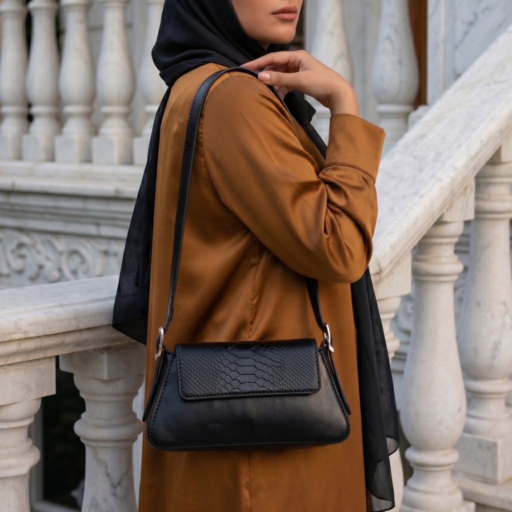 کیف دوش زنانه چرم طبیعی مدل هلنا