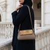کیف زنانه چرم طبیعی مدل هلنا کرم