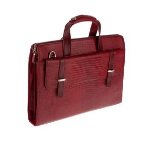 کیف اداری چرم طبیعی مدل Prime زرشکی