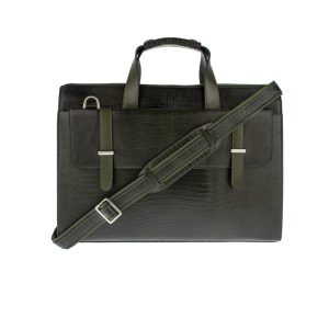 کیف اداری چرم طبیعی مدل Prime سبز سدری