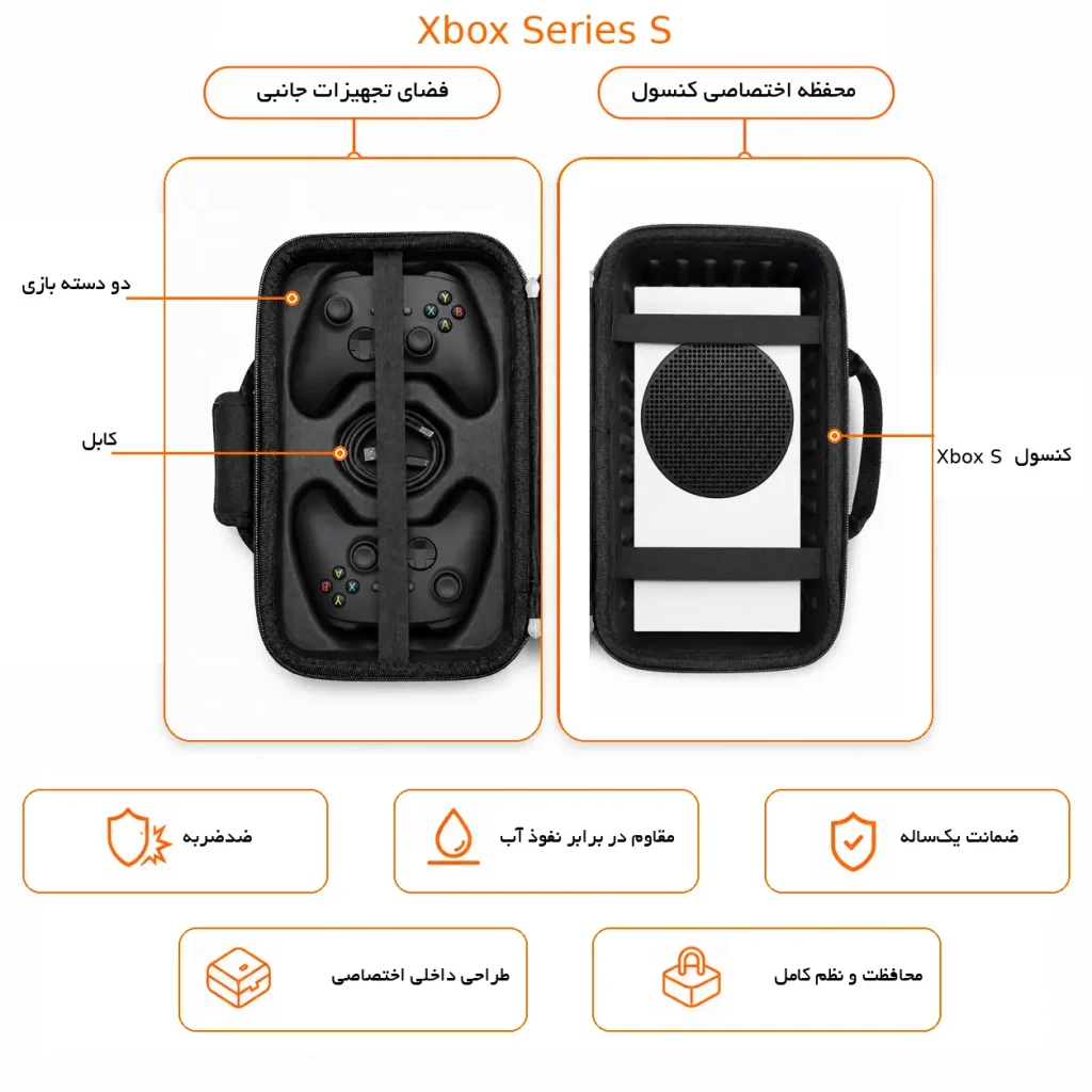 کیف حمل کنسول Xbox Series S برند نهل رنگ کرم