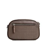 کیف کراس بادی زنانه چرم طبیعی مدل تارا رنگ کرم نمای جلو