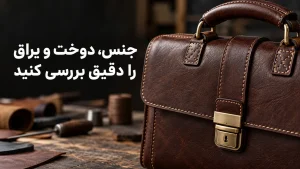 بررسی جنس در خرید کیف اداری مردانه
