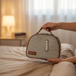 کیف آرایشی آینه‌دار بونو مدل 7700 طرح راه‌راه