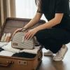 کیف آرایشی آینه‌دار بونو مدل 7700 طرح راه‌راه